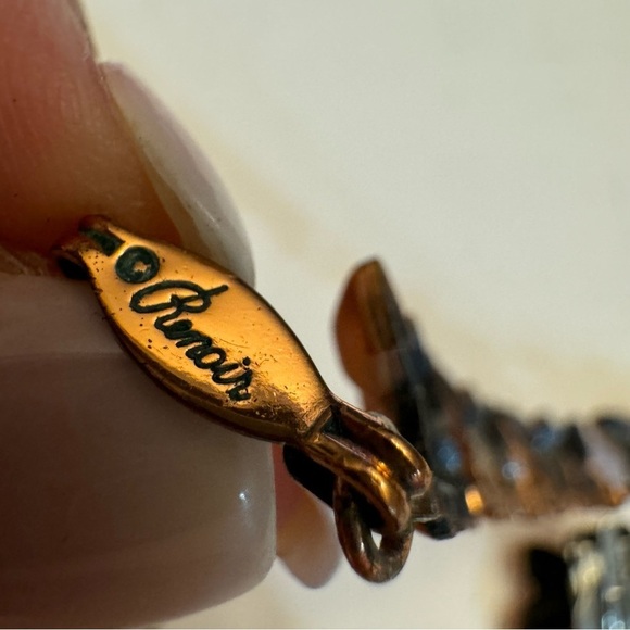 Elegant Renoir Copper Firefly Parure Necklace & Clip-on Earrings Signed Set - Picture 8 of 13